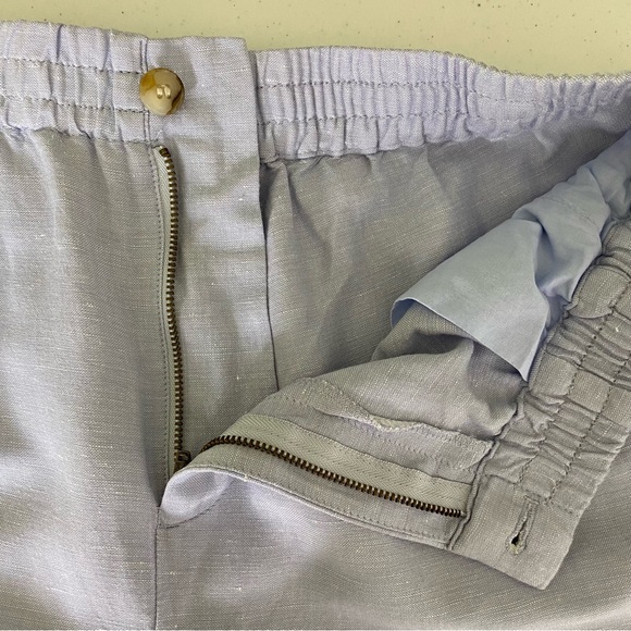Madewell Linen Blend Track Trouser Pants Light Blue Size M - Picture 7 of 16